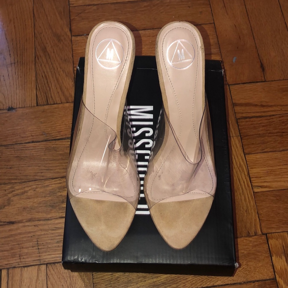 Clear transparent heels